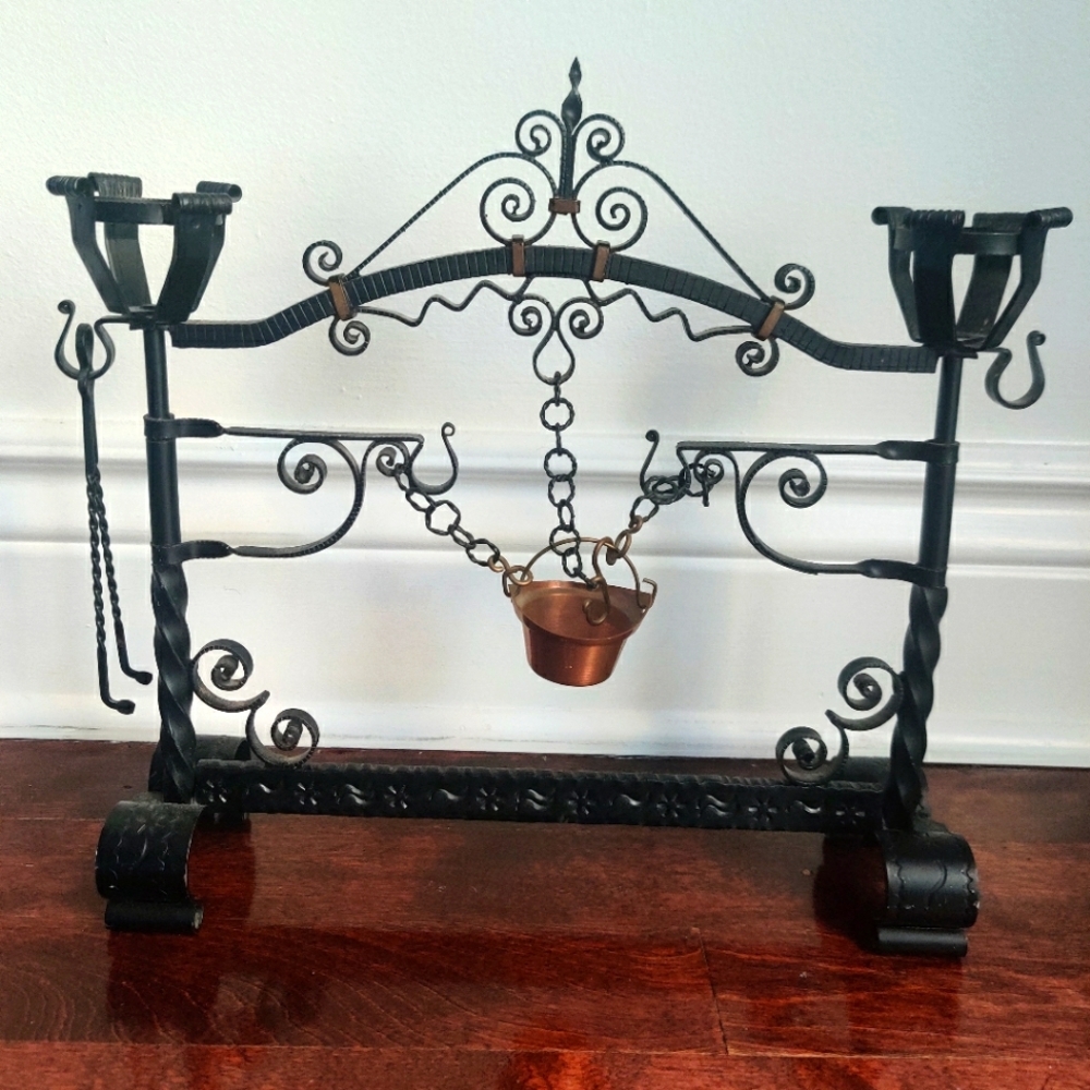Antique Italian Cjavedâl Friuli Venezia Wrought iron frame